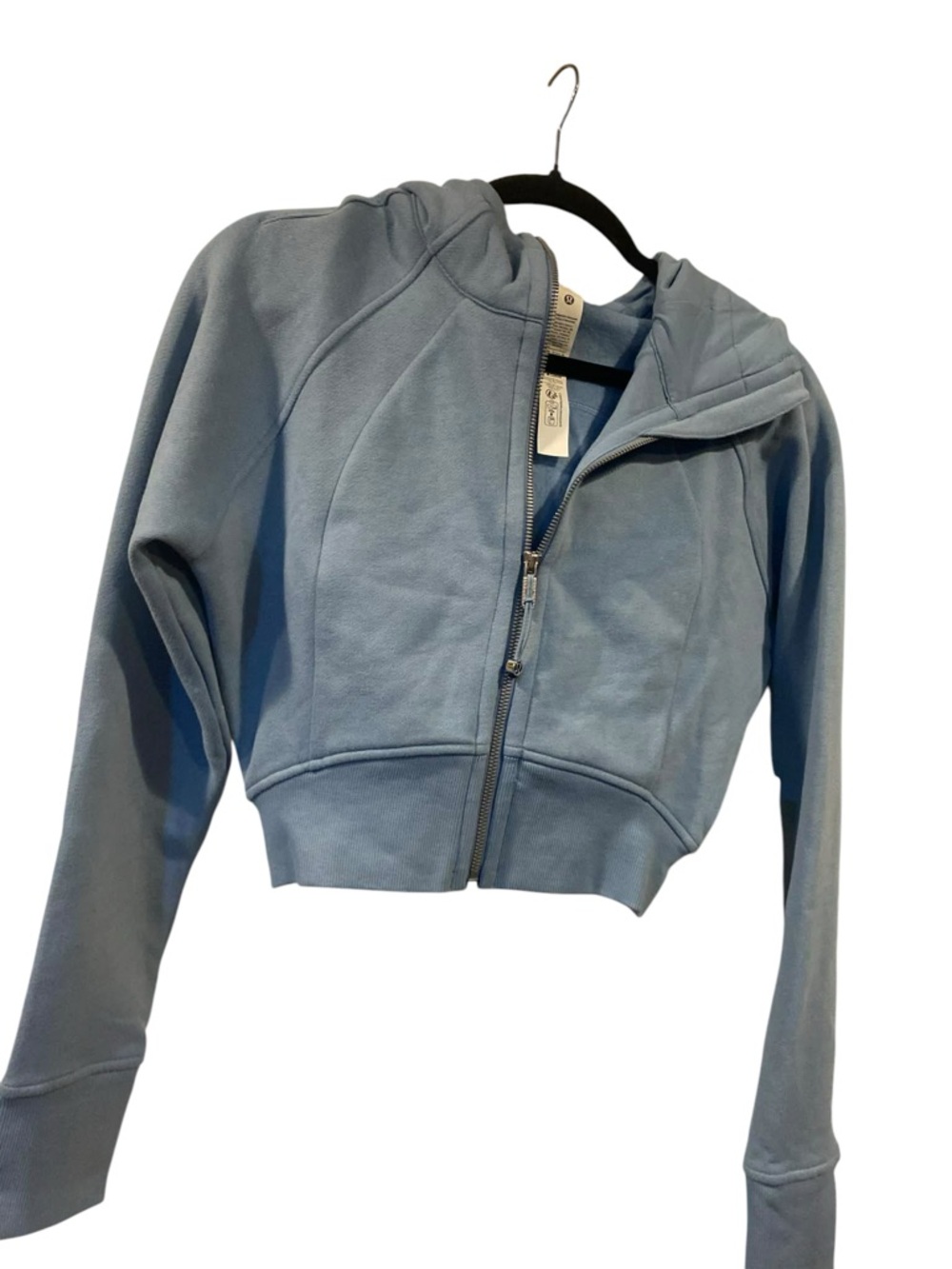 NWT Lululemon scuba full zip cropped scuba BLUE WILLOW Size 4 - Picture 2 of 4